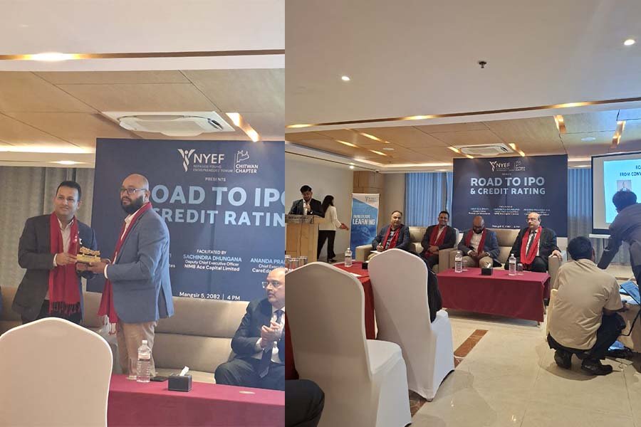एनआईएमबी एस क्यापिटल लिमिटेड, पायोनियर ल फर्म र केयर एज रेटिङद्वारा चितवनमा “Road To IPO & Credit Rating” कार्यक्रम सम्पन्न