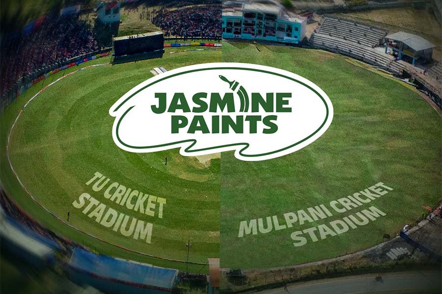 नेपाल क्रिकेटलाई रंगीन बनाउँदै जस्मिन पेन्ट्स : टीयू र मुलपानी मैदानमा प्रिमियम पेन्ट, क्यानसँग साझेदारी जारी