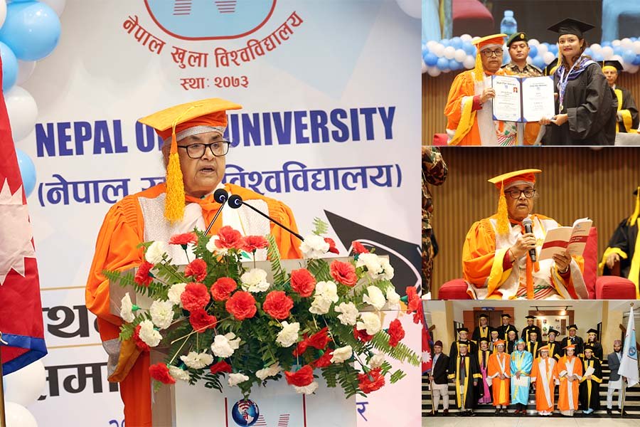 नेपाल खुला विश्वविद्यालयको ऐतिहासिक प्रथम दीक्षान्त समारोह सम्पन्न: ५४५ विद्यार्थी दीक्षित