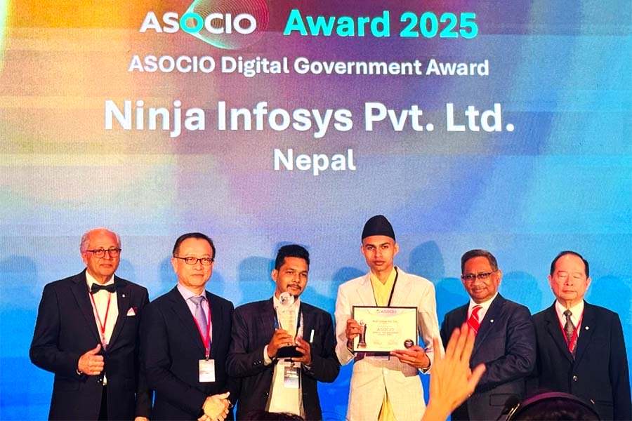 नेपालको निन्जा इन्फोसिसले जित्यो ताइवान डिजिटल सरकार अवार्ड २०२५
