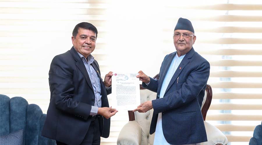 प्रधानमन्त्री ओली र महासंघ अध्यक्ष ढकालबीच भेटवार्ता, बजेट र नीतिगत सुधारमा छलफल