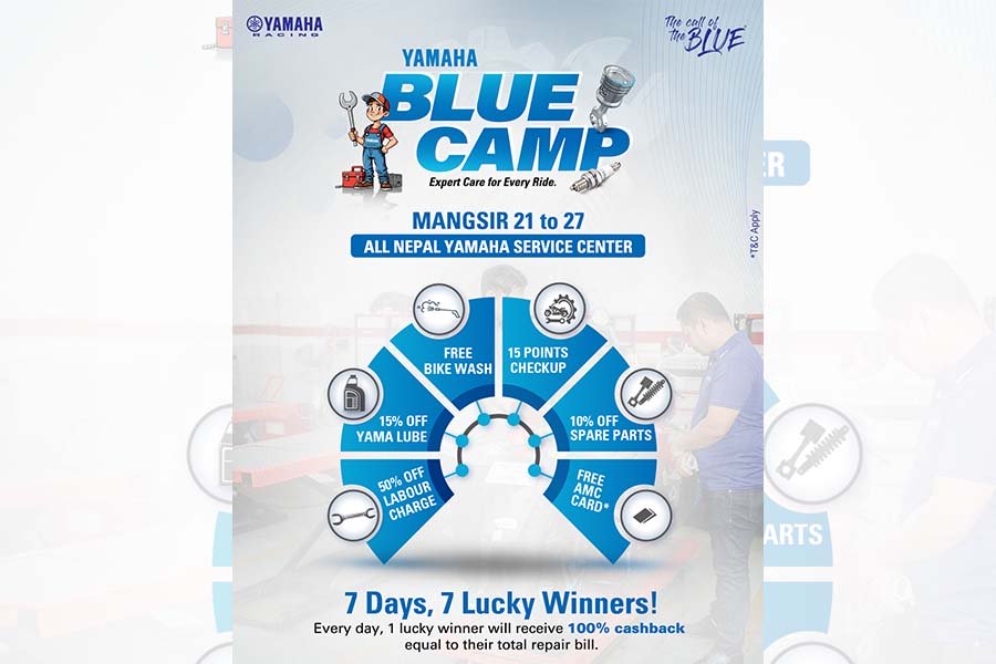 "यामाहा नेपाल"द्वारा "यामाहा ब्लू क्याम्प"को घोषणा: देशव्यापी सर्भिस सप्ताह मार्फत् हरेक यामाहा राइडरले सेवा लिन सक्ने